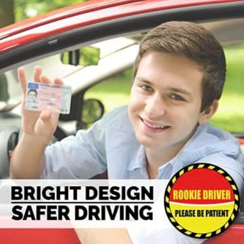Rookie Driver Safety Sticker - Please Be Patient Decal, 6 Inch