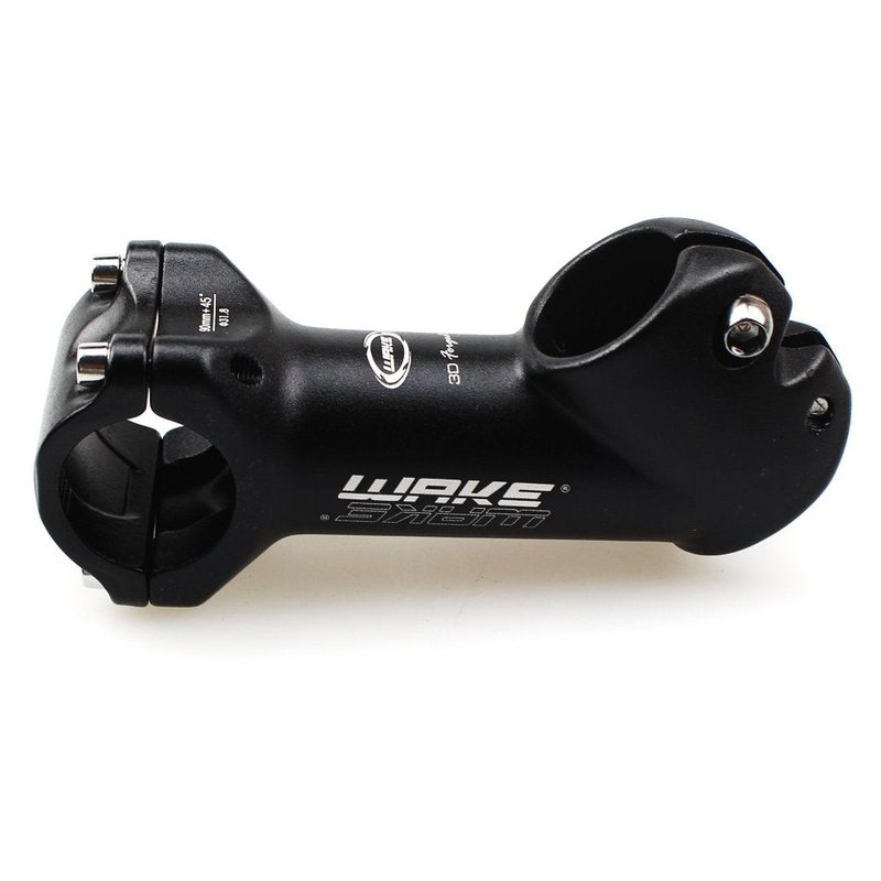 MTB Stem 45 Degree 31.8 90mm Bike Stem Wake Mountain Bike Stem Short Handlebar Stem Riser for Most Bicycle, Road Bike, MTB, BMX, Fixie Gear, Cycling (Aluminum Alloy, Black)