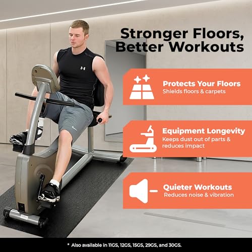Heavy Duty Non-Slip Equipment Mat 30" x 60" - Black / 13 GS