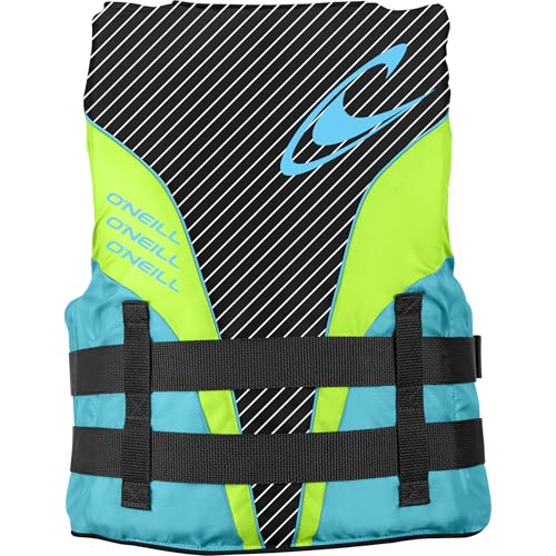 Lightweight Women's Life Vest - USCG Approved - Black/Turquoise/Lime - Medium