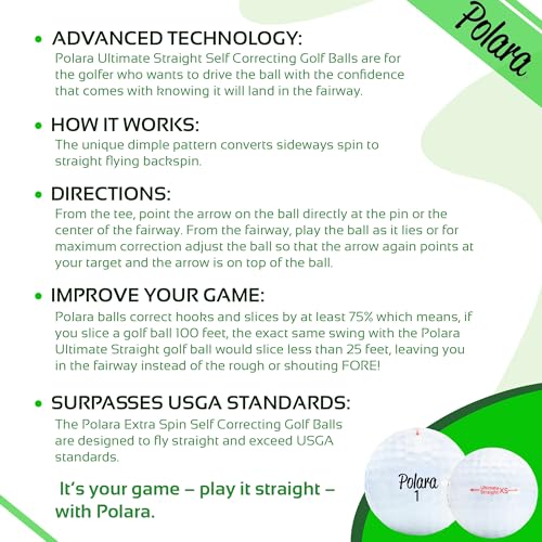 Self-Correcting Golf Balls - High-Performance Anti-Slice & Hook Reduction