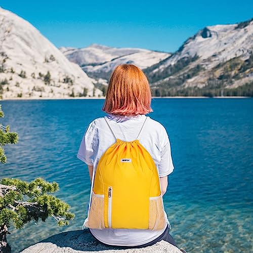 Drawstring Backpack - Gym Sackpack for Sports - Orange