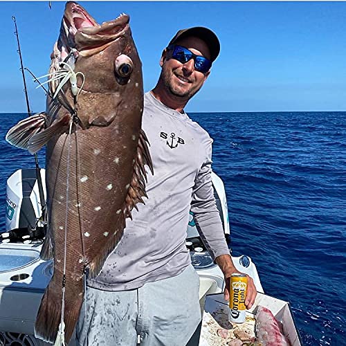 Deep Drop Tilefish Rig with Glow Squid & 8/0 Circle Hooks - 3 Hook Version