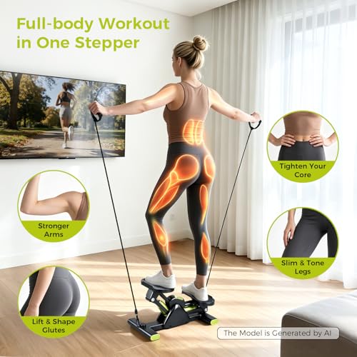 Lateral Exercise Machine with Resistance Bands - Green