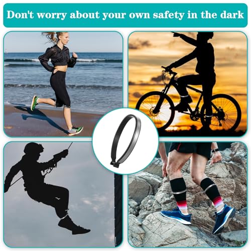 Reflective Cycling Trousers Clips - 4 Pack Elastic Ankle Cuffs
