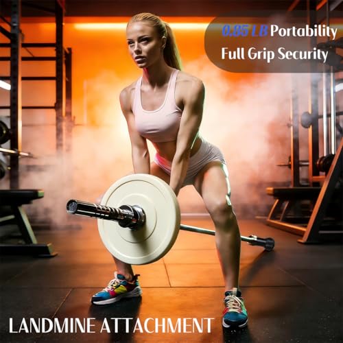 Barbell Landmine Attachment - 360° Rotation, Anti-Slip Base, Portable Design