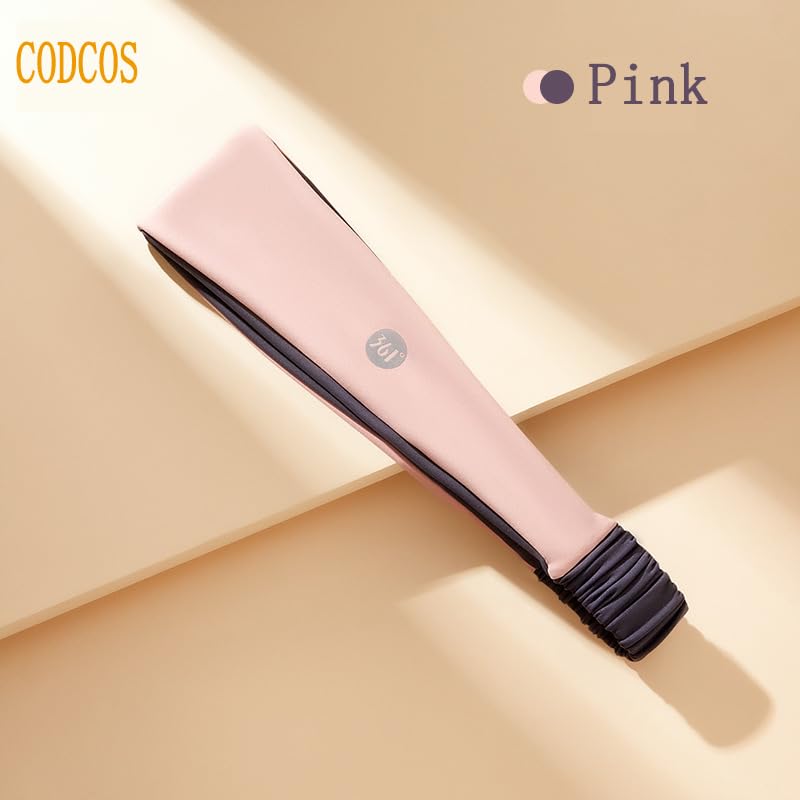 Cooling Sports Headband - Moisture Wicking Non-Slip Workout Band - Pink