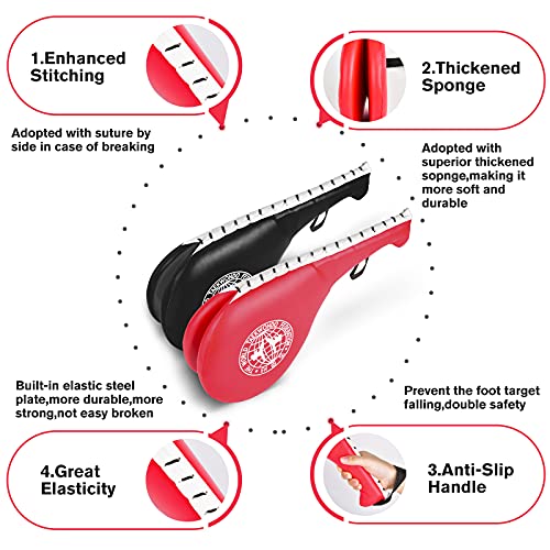 Double Strike Taekwondo Kick Pads - Martial Arts Training Equipment for Kids & Adults