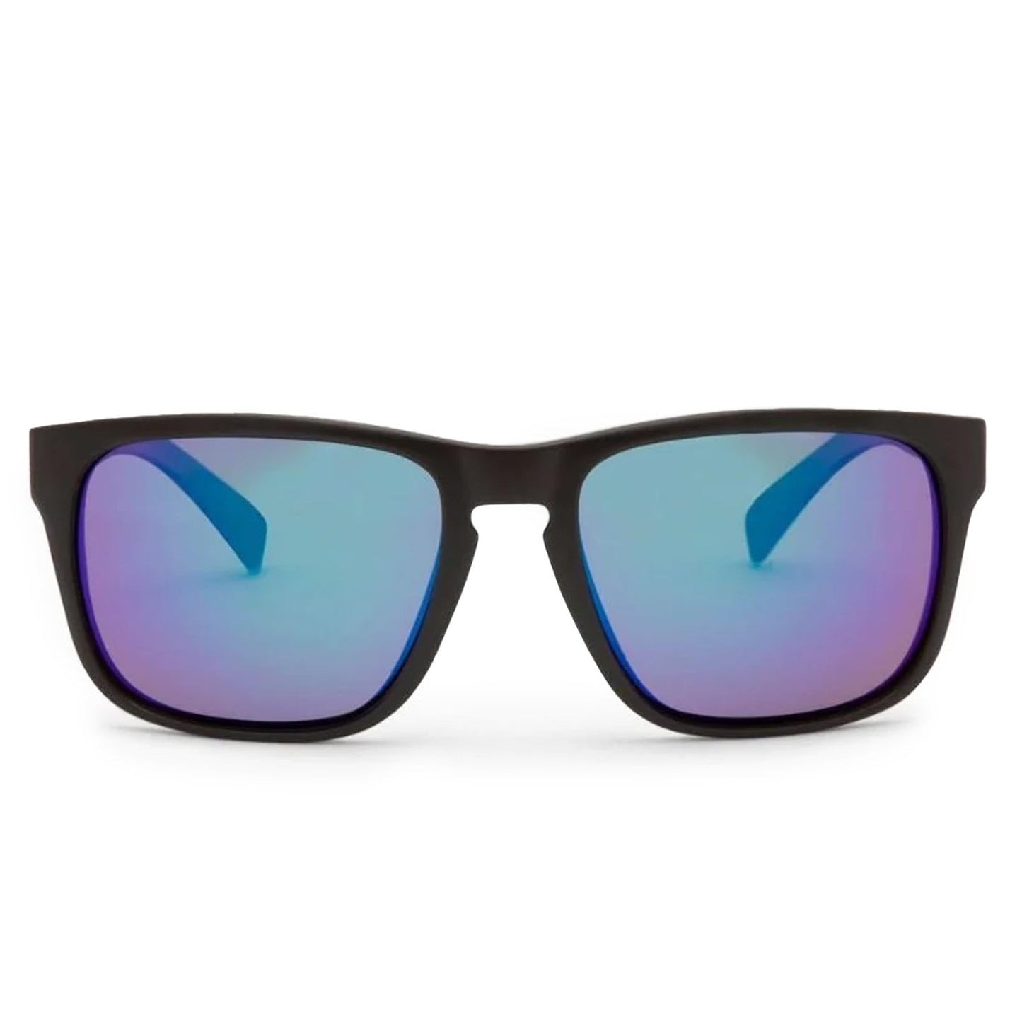 Optic Nerve - 2022 Premium & Affordable Polarized Wrap-Around Rectangle Sunglasses for Men/Women, Ziggy Edition with Matte Black Frame/Smoke/Green Mirror Lens