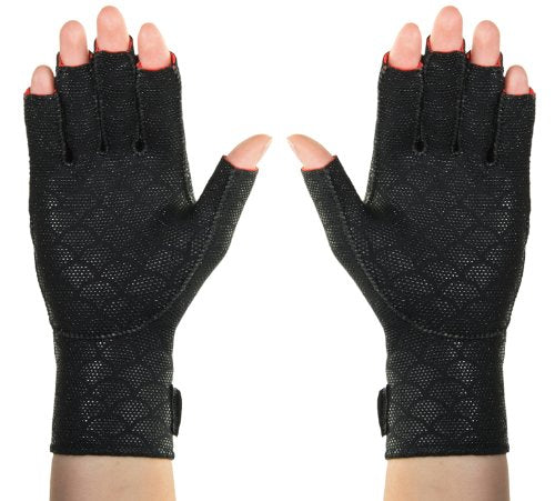Thermoskin Arthritic Fingerless Gloves Medium 8-8¾" (21-23cm) Black