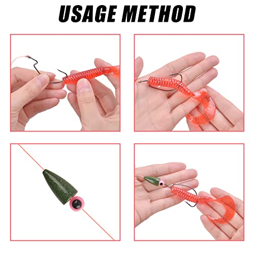 Bullet Fishing Weights - 30pcs 1/16oz Worm Sinkers for Bass Fishing