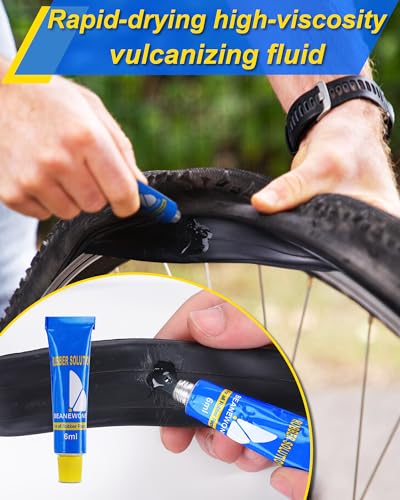 Bike Tire Repair Kit - Portable Patch Kit with Glue & Levers