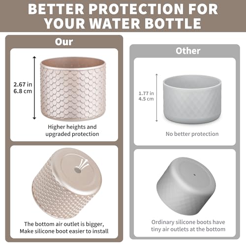 Silicone Boot for Owala 24 oz Water Bottle - Rose Gold