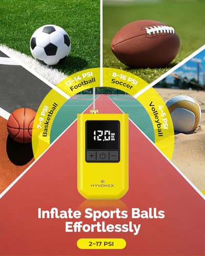 Portable Electric Ball Pump with Digital Display - Fast Inflation for Sports Balls
