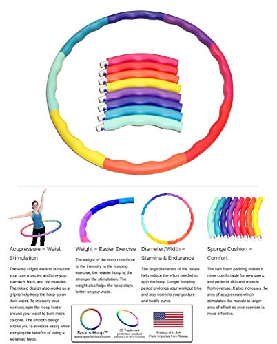 Weighted Hula Hoop - 5.3lb Large with Wavy Ridges