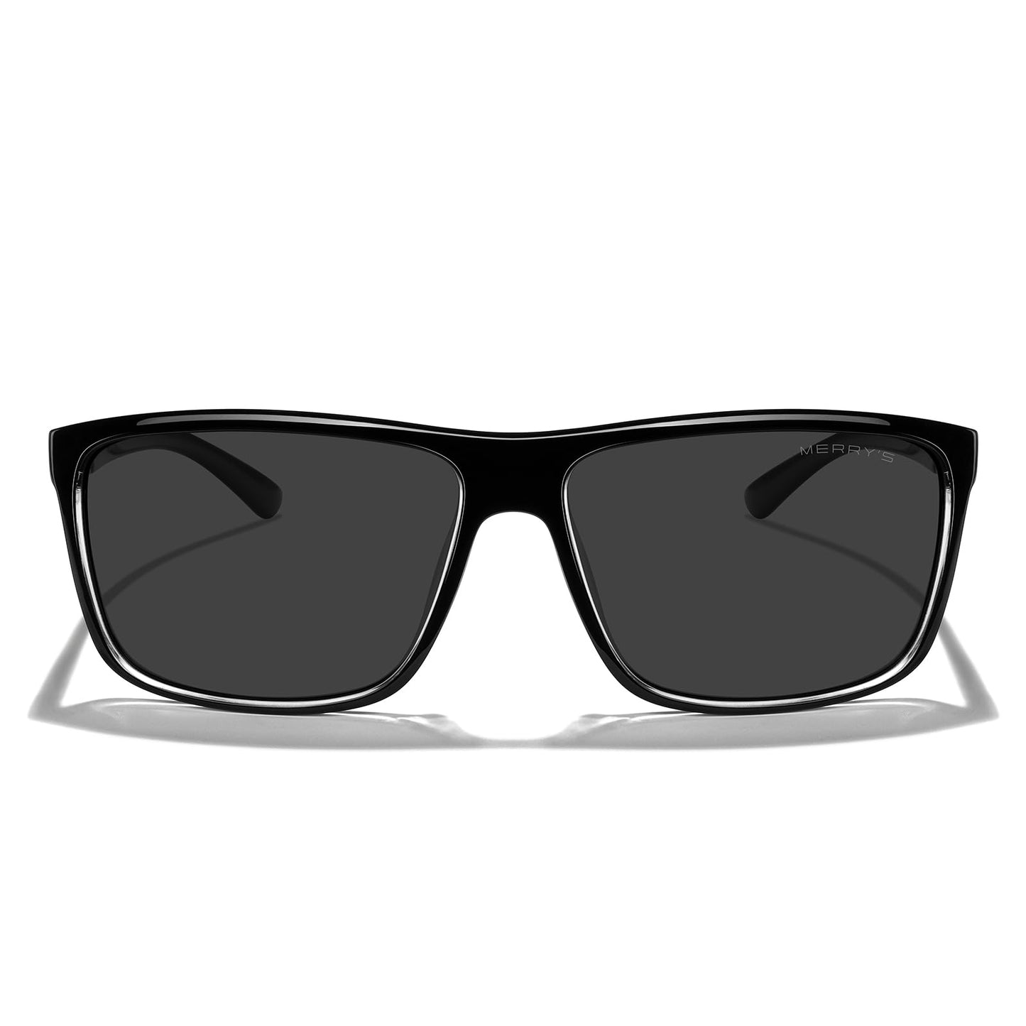 MERRY'S Rectangular Polarized Sports Sunglasses for Men Women Cycling Driving Fishing UV400 Protection S8225