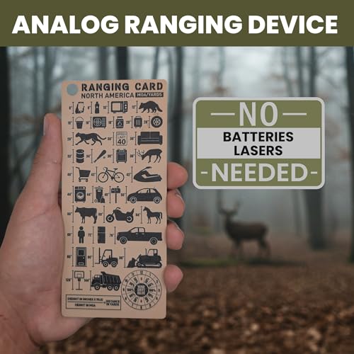 MOA Ranging Card for Shooting - Waterproof & Lightweight