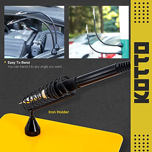 Fstop Labs Third Hand Soldering Tool PCB Holder Four Magnetic Based With Iron Holder, Flexible Metal Arms Helping Hands Crafts Jewelry Hobby Workshop Helping Station Non-Slip Steel Weighted Base