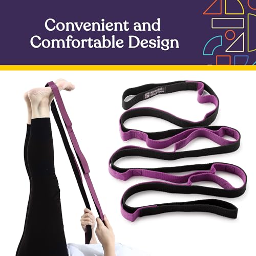Yoga Strap for Stretching and Flexibility Training - Purple