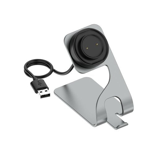 KETOPKIN USB Cable Charging Docks for Amazfit Active,Active Edge,Bip 5,Bip 5 Unity,GTR Mini,GTS4 Mini,Bip 3,Bip 3 Pro,Bip U,GTS 2,GTR 2 Charger (Not Compatible with Amazfit Active 2) (Gray)
