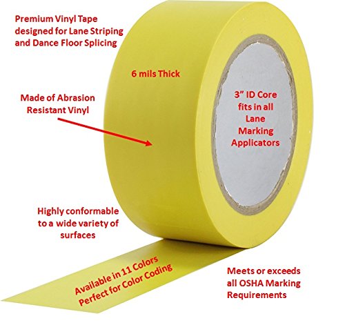 ProTapes Pro 50 Vinyl Safety Marking Tape - 6 Mils Thick, 36 Yards Long, 1" Wide, Clear (Single Roll)