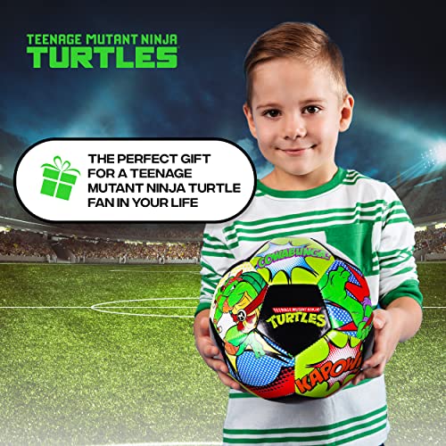 Capelli Sport Teenage Mutant Ninja Turtles Size 5 Soccer Ball - Officially Licensed TMNT Youth Training Ball with Vibrant Graphics