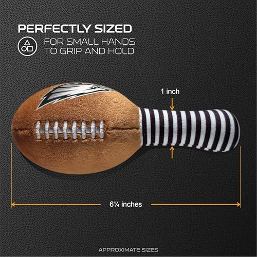 Plush Football Rattle Toy - Soft NFL Baby Rattle for Ages 3+