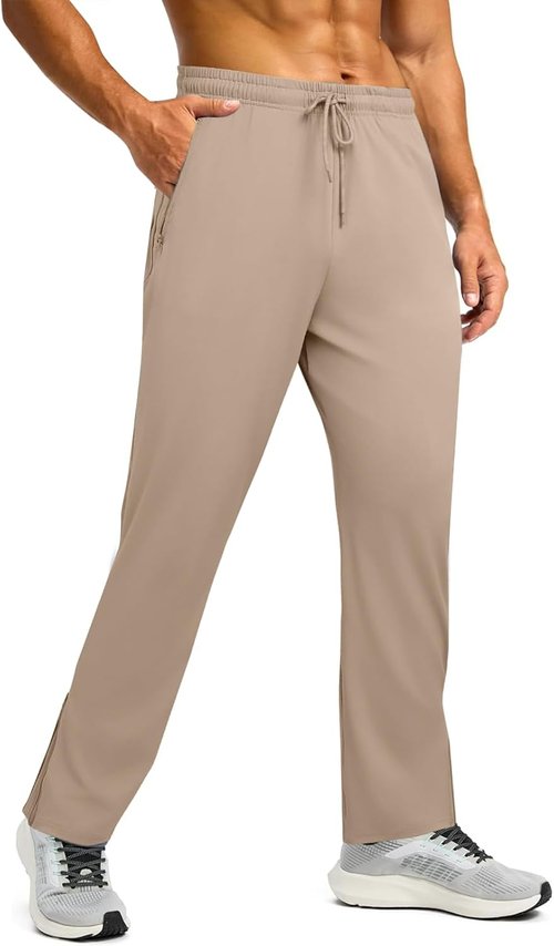 Auxo Men’s Jogger Pants - Ergonomic Athletic Track & Training Pants with Ankle Zippers