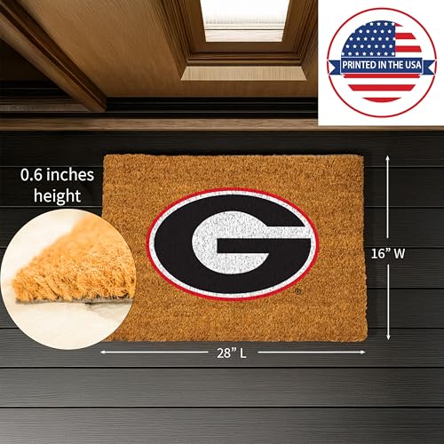University of Georgia Coir Doormat - 28 x 16 Inches, Full Color Logo