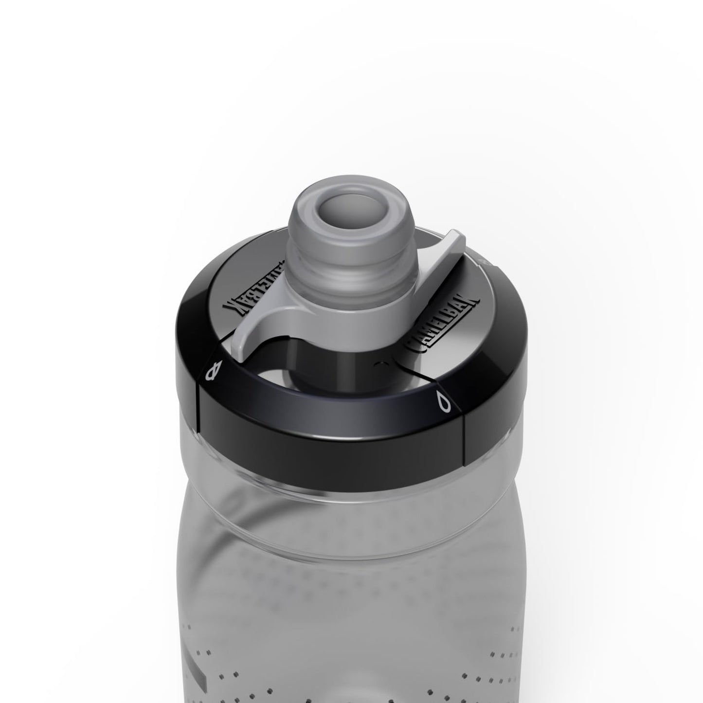 CamelBak Podium Bike Squeeze Water Bottle, Lightweight Design with High Flow Cap for Cycling, 15oz, Smoke