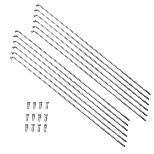 14G Stainless Steel Bike Spokes - 10.2 Inch, 12 Pack