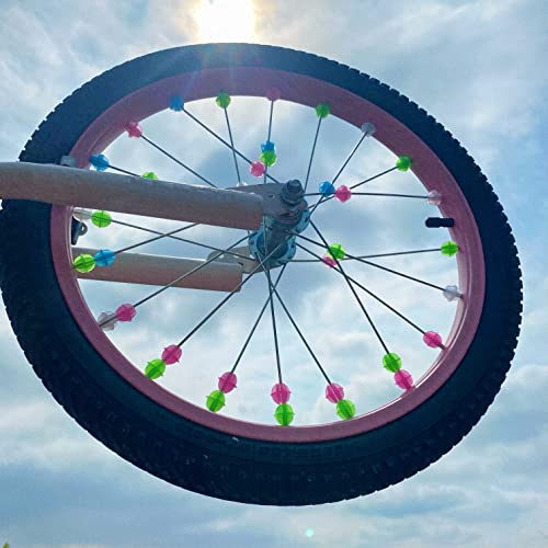 Glow in The Dark Bike Spoke Beads - 216 PCS Multicolor Set