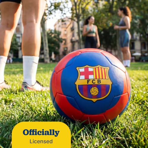 Official FC Barcelona Soccer Ball Size 5 - Blue Training Football