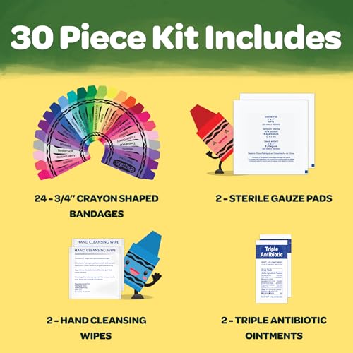 First Aid Kit - Comprehensive 30-Piece Crayola Kit