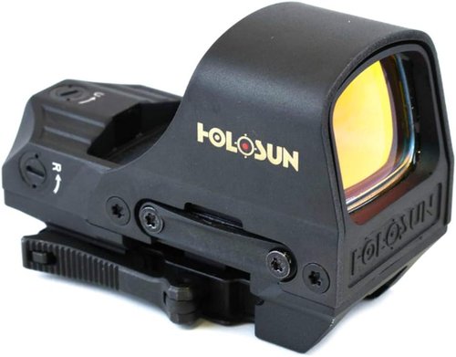 HOLOSUN 510C Open Reflex Sight - Multi-Reticle 2 MOA Dot & 65 MOA Circle - Solar FailSafe, 12 Settings, Red/Green