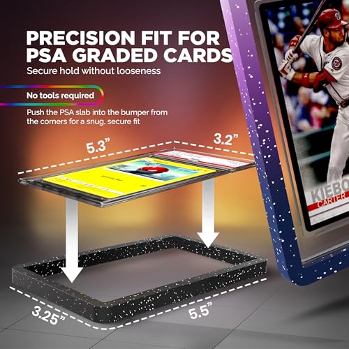 10 Pack PSA Slab Guards - Durable TPU Protector for Graded Cards