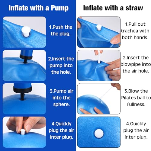 2 Pcs Baseball Swing Trainers with Pump – Blue | Hitting Ball Set for Pitching Practice