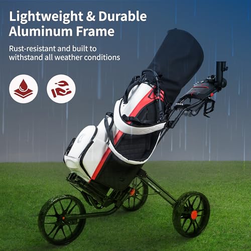 CaddyLite 15.3 V2 Golf Push Cart - Lightweight Foldable Black