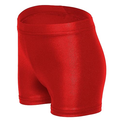iLover Girls' Sparkle Gymnastics Shorts - Colorful Athletic Dancewear for Kids