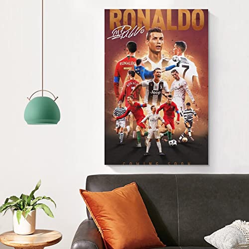Cristiano Ronaldo Canvas Poster Wall Art - 12x18 Inch