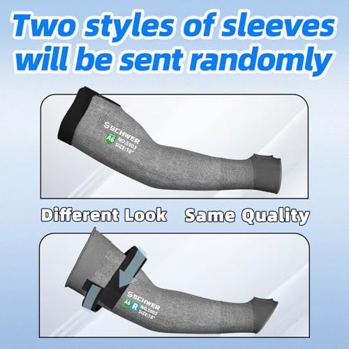Schwer AIR-SKIN ANSI A6 Cut Resistant Arm Sleeves for Men & Women, Arm Protectors for High Risk Work, Gardening Sleeves