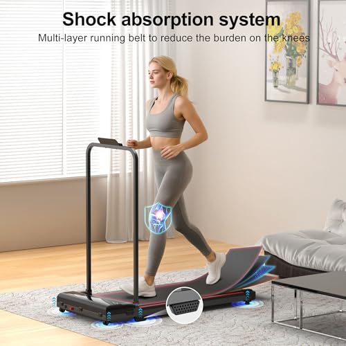 Foldable Under-Desk Treadmill with LED Display - Compact Walking Pad