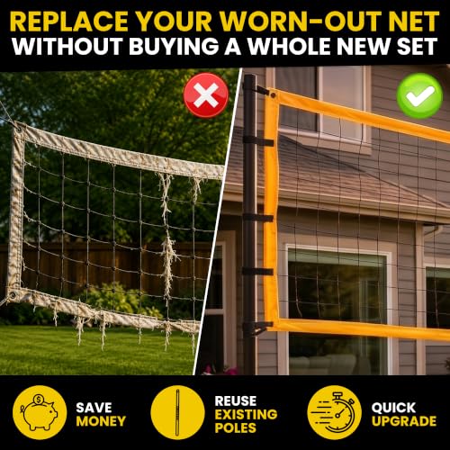Regulation Size Volleyball Net - 32 FT Heavy Duty Outdoor