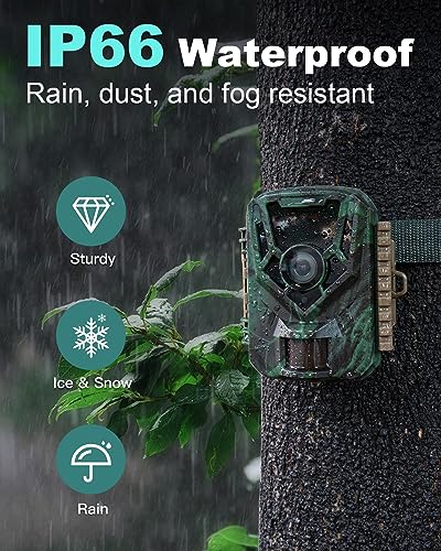 36MP Mini Trail Camera with Night Vision - Green