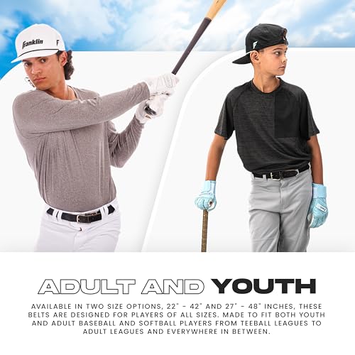Adjustable Youth Baseball & Softball Belt - Navy, 22" - 42"