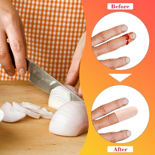 Gel Finger Cots - 10pcs Silicone Finger Covers, Small, Skin Colour