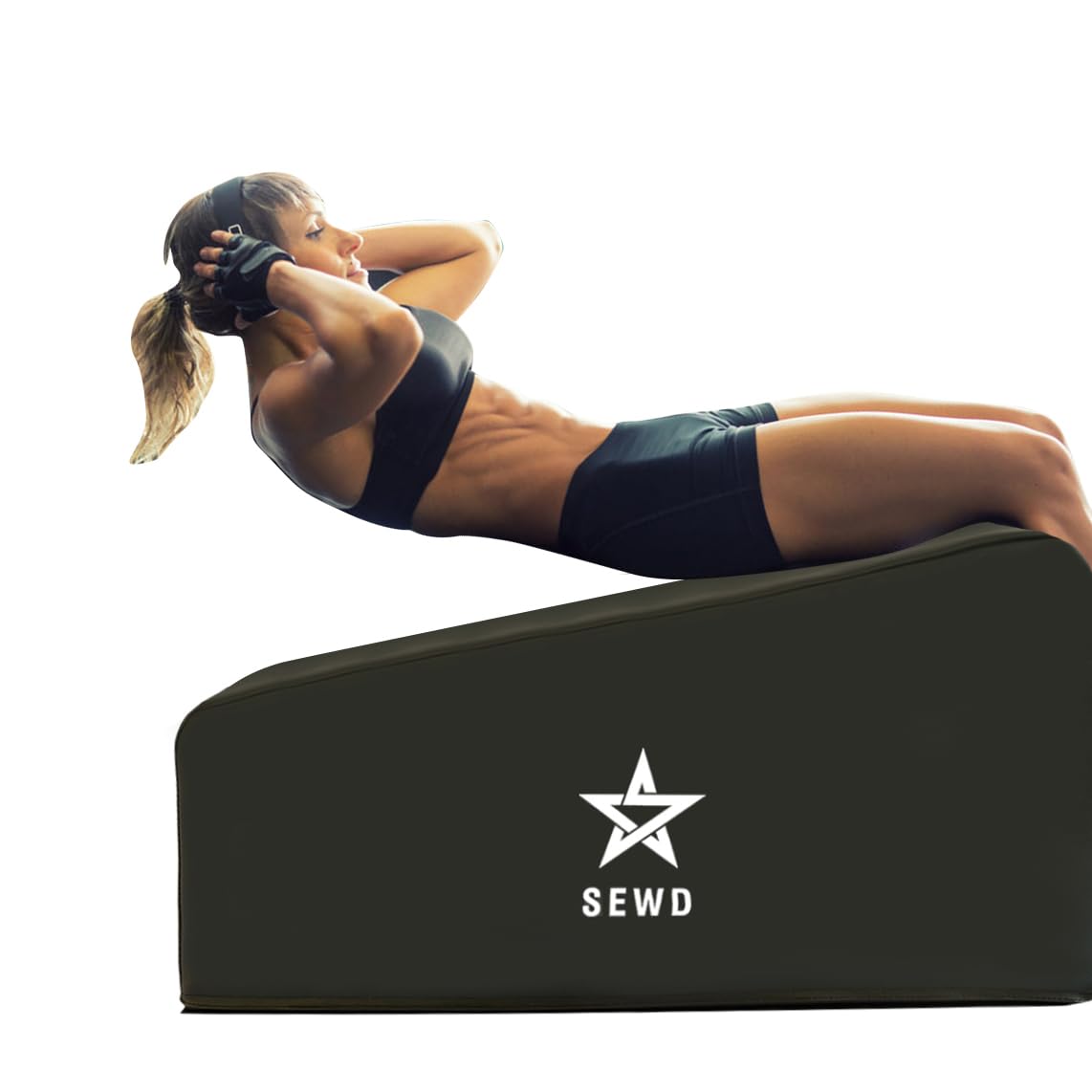 SEWD Pilates and Yoga Workout Bench - Light & Portable Adjustable Incline Bench - 700lb Capacity - Black Alloy Steel & Foam - Home & Gym Fitness Equipment