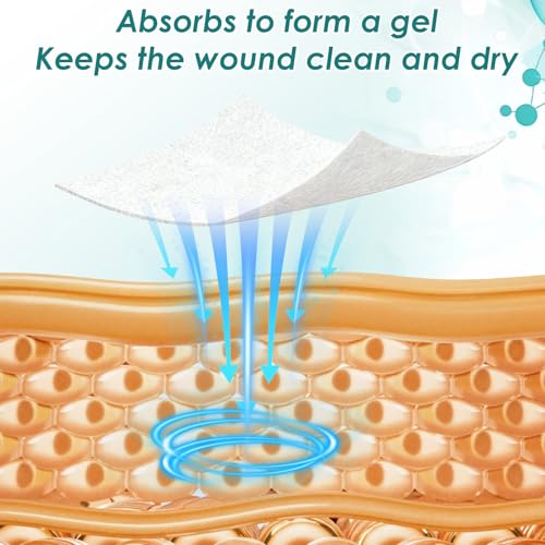 Calcium Alginate Wound Dressing Pads - 2" x 2" (5 Pack) - High Absorbency & Non-Stick