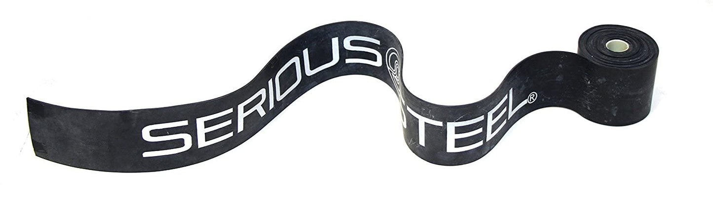 Serious Steel Fitness Black Mobility & Recovery (Floss) Bands Compression Tack & Flossing (Heavy: .051" X 2" x 7')