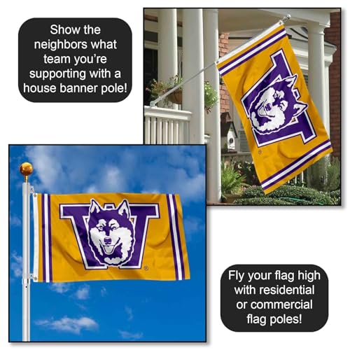 Washington Huskies College Banner Flag 3x5 Vintage Retro University Flag